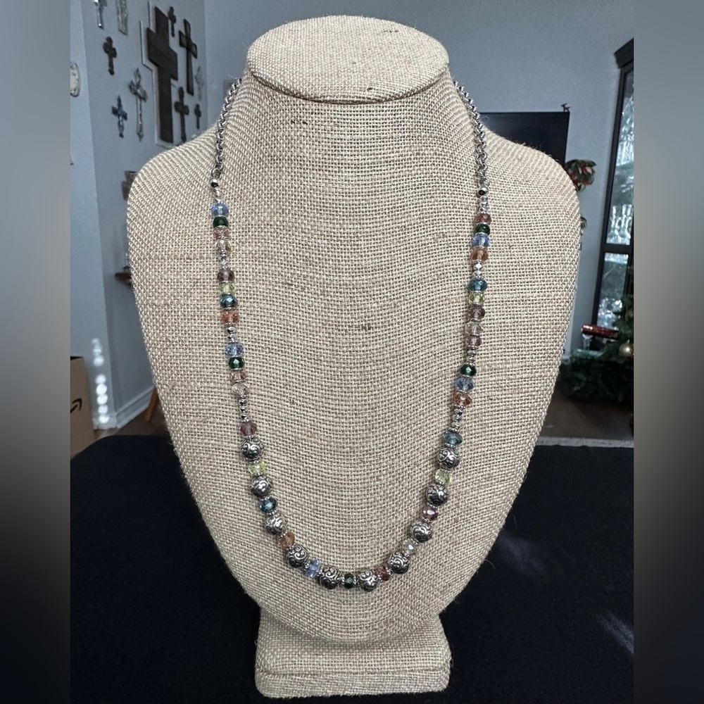 Brighton Latika Multicolored Swarovski Crystal Beaded Rare Necklace Retired - Picture 2 of 4